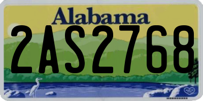 AL license plate 2AS2768