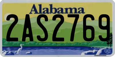 AL license plate 2AS2769