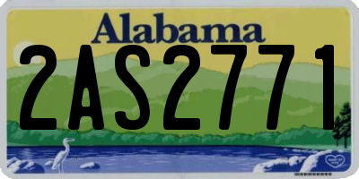 AL license plate 2AS2771