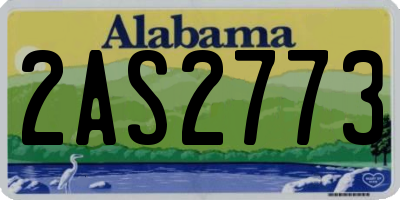 AL license plate 2AS2773