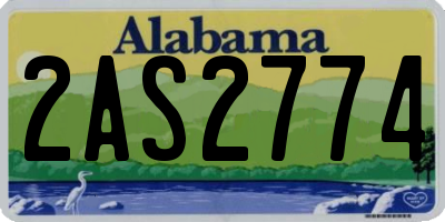 AL license plate 2AS2774