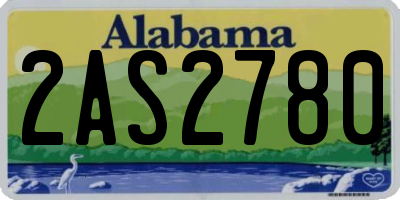 AL license plate 2AS2780