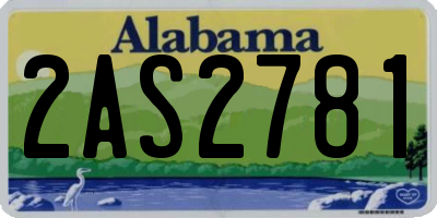 AL license plate 2AS2781