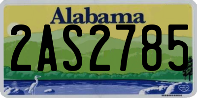 AL license plate 2AS2785