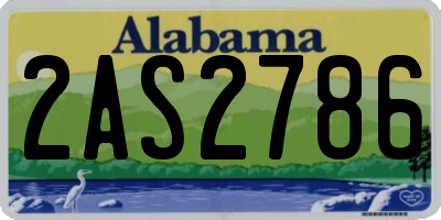 AL license plate 2AS2786