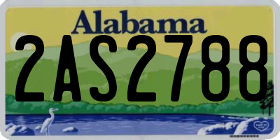 AL license plate 2AS2788