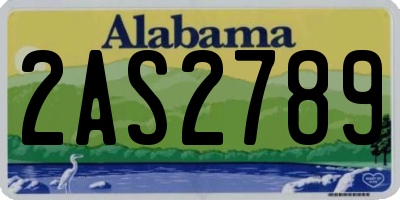 AL license plate 2AS2789