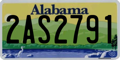 AL license plate 2AS2791