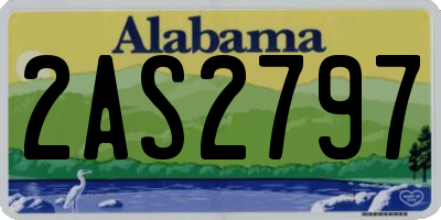 AL license plate 2AS2797