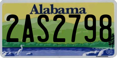 AL license plate 2AS2798