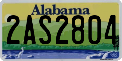 AL license plate 2AS2804