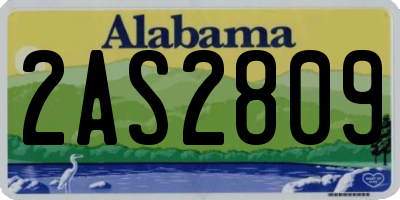 AL license plate 2AS2809