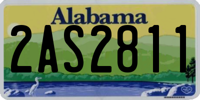 AL license plate 2AS2811
