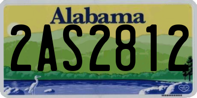 AL license plate 2AS2812