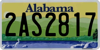AL license plate 2AS2817