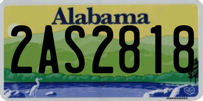 AL license plate 2AS2818