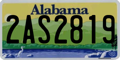 AL license plate 2AS2819