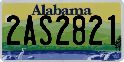 AL license plate 2AS2821