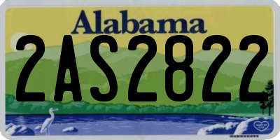 AL license plate 2AS2822