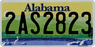AL license plate 2AS2823