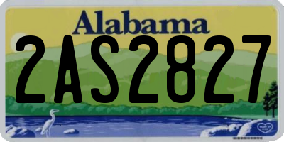 AL license plate 2AS2827