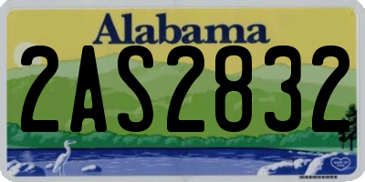 AL license plate 2AS2832