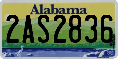 AL license plate 2AS2836