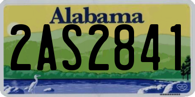 AL license plate 2AS2841