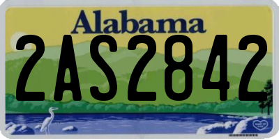 AL license plate 2AS2842