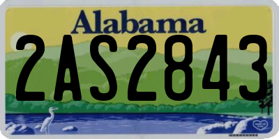 AL license plate 2AS2843