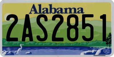 AL license plate 2AS2851
