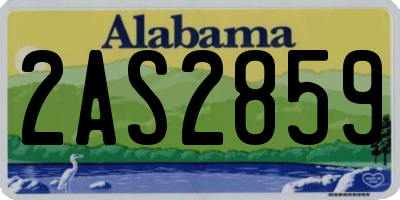 AL license plate 2AS2859