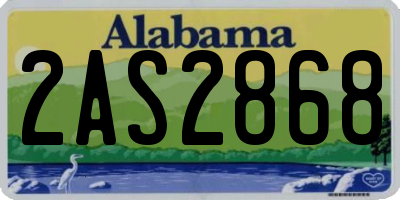 AL license plate 2AS2868