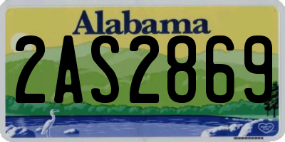AL license plate 2AS2869