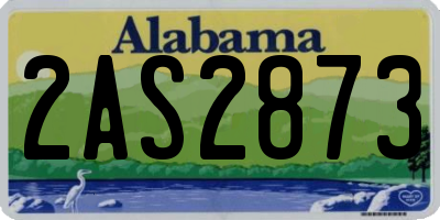 AL license plate 2AS2873