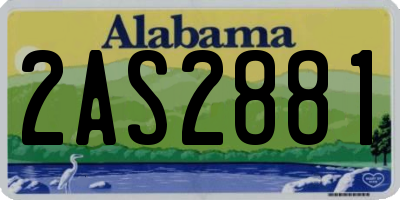 AL license plate 2AS2881