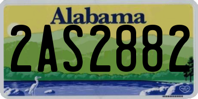 AL license plate 2AS2882