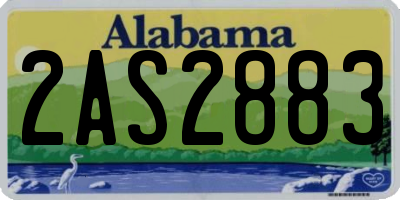 AL license plate 2AS2883