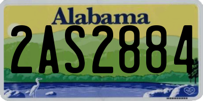 AL license plate 2AS2884