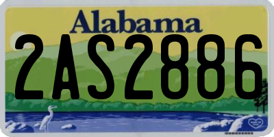 AL license plate 2AS2886