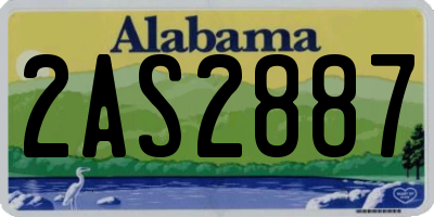 AL license plate 2AS2887