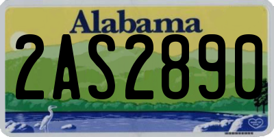 AL license plate 2AS2890