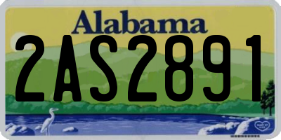 AL license plate 2AS2891