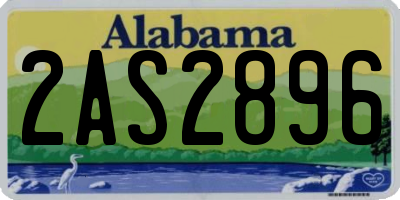 AL license plate 2AS2896