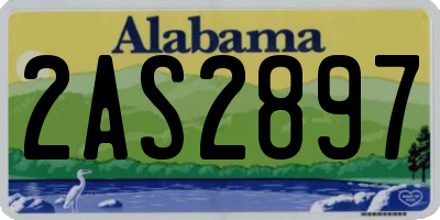 AL license plate 2AS2897