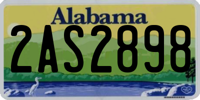 AL license plate 2AS2898