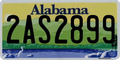 AL license plate 2AS2899