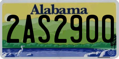 AL license plate 2AS2900