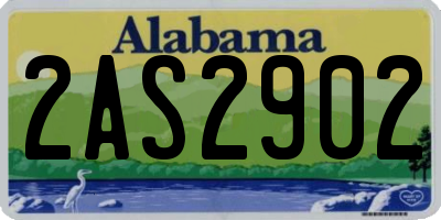 AL license plate 2AS2902
