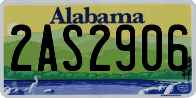AL license plate 2AS2906